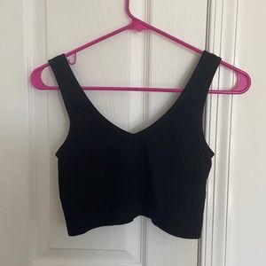 Ribbed urban outfitters black crop top